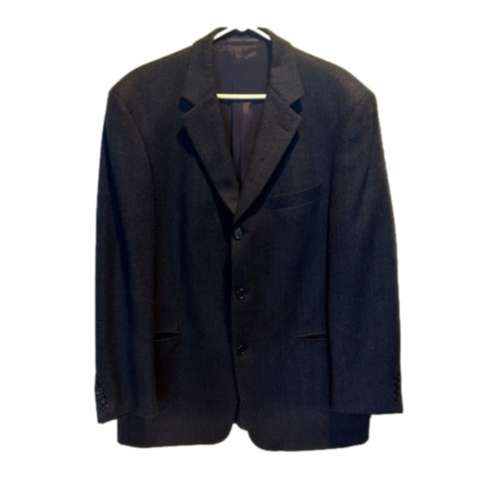 Boss dark blue tweed pattern blazer size  52